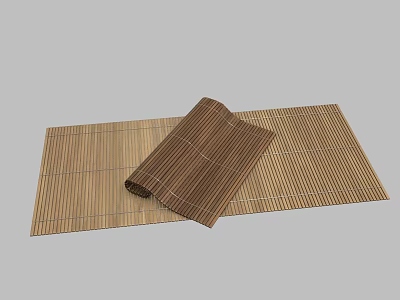 Natural Bamboo Kitchen Placemats Rolled And Flat Design For Dining Table 3d model