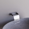 Black Wall Mounted Waterfall Faucet With Smooth Flowing Water Stream 3d model