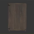 Wooden TV Stand With White Panel Cabinet Doors And Open Shelves