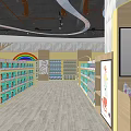 Baby Products Store Featuring Strollers Cribs Toys Gifts with Shelves and Bright Lighting