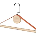 Orange Brown Flocked Hangers With Wooden Accent Curved Shoulders And Metal Hooks For Adult Clothing