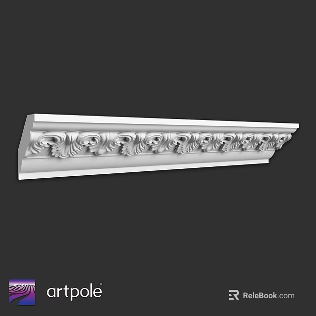 Decorative Architectural Component With Intricate Carved Patterns And Classic Design 3d model 