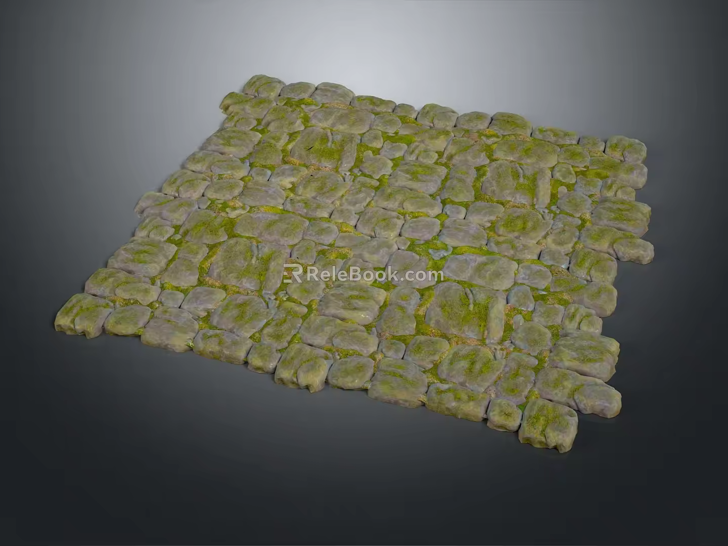 Modern Stone Block Ground Stone Ground Outdoor Game Environment 3d model