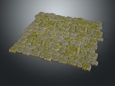 Modern Stone Block Ground Stone Ground Outdoor Game Environment 3d model