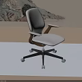 Ergonomic White Office Chair With Modern Design Adjustable Armrests And Swivel Casters