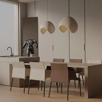 Modern table combination 3d model