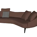 modern double sofa reception sofa 3d model
