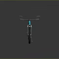 Modern Teal Electric Bicycle With Sleek Frame And White Rimmed Wheels