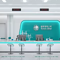 Spacious Modern Hotel Lobby With Large Windows Reception Counter Decorative Paintings And Marble Floor