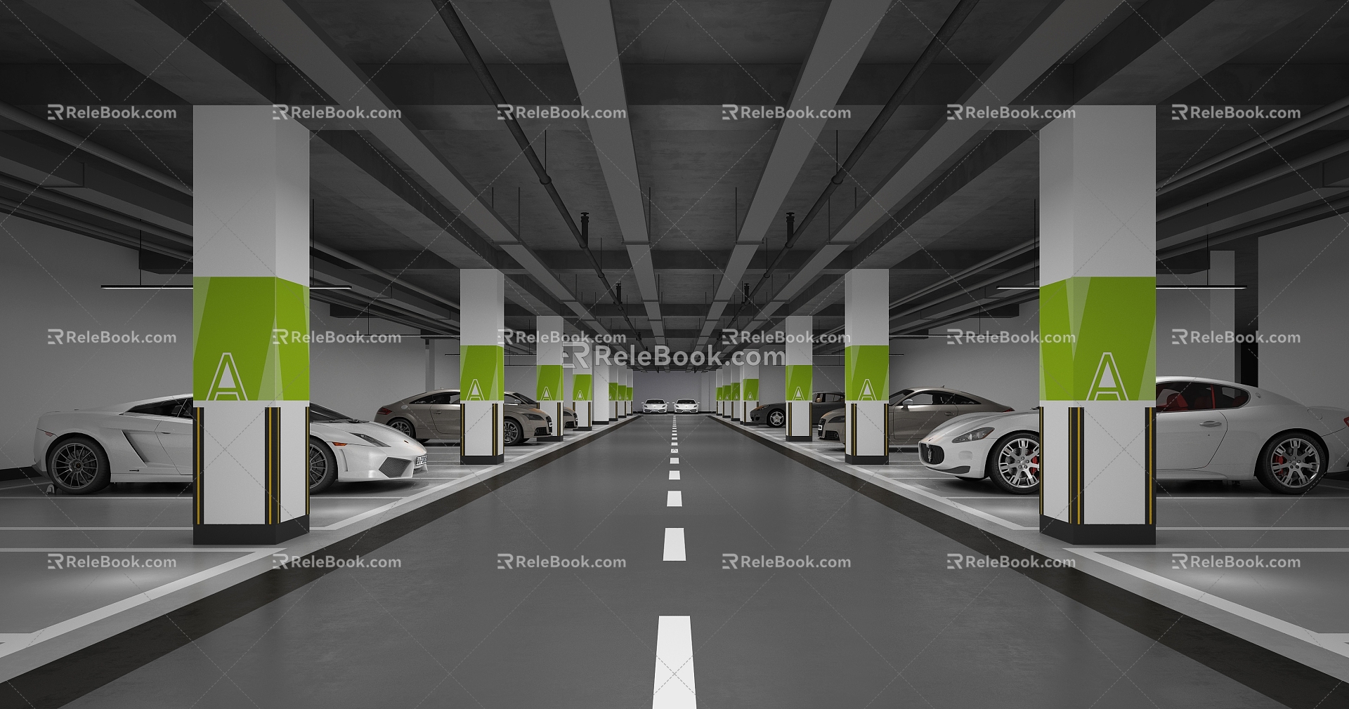 Modern Garage Garage Underground Parking 3d model