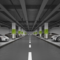 Modern Garage Garage Underground Parking 3d model