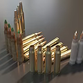 Bullet Rifle Bullet Machine Gun Bullet Ammunition Piercing Bullet Case Bullet Low Mold Low Face Bullet Simple Mold Game Bullet 3d model