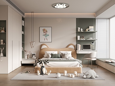 Modern Children's Room Girls Children's Room 3d model