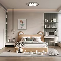 Modern Kids Bedroom With Cat Ear Bed Toys And Decor