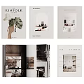 Elegant Decorative Ornament Set With White Bouquet Succulent Plant Aromatherapy Candles And Open Magazine