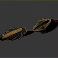 Traditional Decorative Sword with Silver Blade Red Scabbard Black Handle and Golden Ornaments