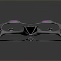 Futuristic Silver Spacecraft Design With Purple Accents For Cosmic Exploration