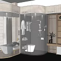 Panasonic Retail Store Modern Interior Design With Displayed Appliances Refrigerators TVs And Wooden Counter