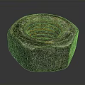 Rusted Hexagonal Metal Nut As Industrial Equipment Component Closeup View