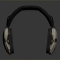 Stylish Protective Earmuffs With Black Headband And Beige Ear Cups