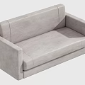 Leather sofa Double sofa 3d model
