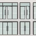 Different Styles Of Glass Doors With Black Frame And Transparent Glass Panels