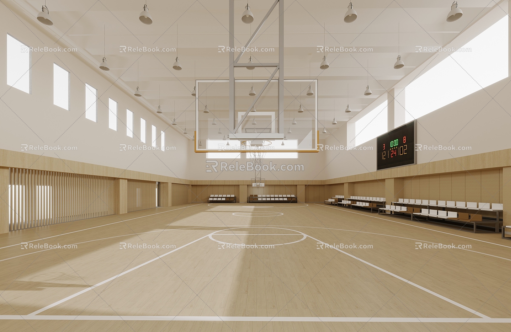 Activity Center Basketball Hall 3d model