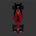 Red Formula One Race Car With Sleek Aerodynamic Design On Black Background