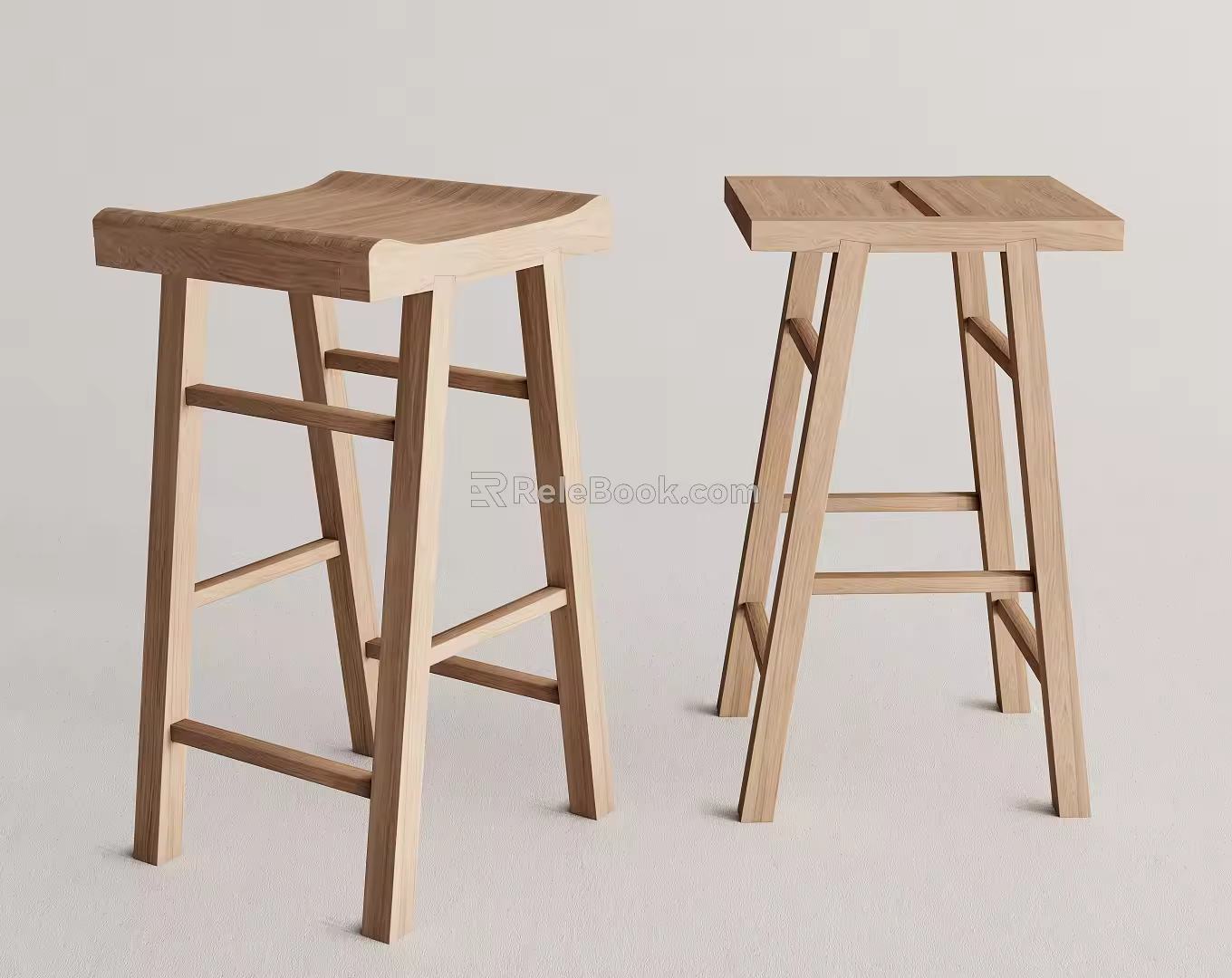 Modern Bar Stool Log Bar Chair Bar Stool 3d model