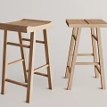 Modern Bar Stool Log Bar Chair Bar Stool 3d model