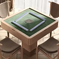 Modern Mahjong Table and Chair Mahjong Table and Chair Combination 3d model