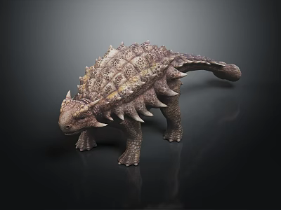 Realistic Armored Dinosaur Toy Figure With Sharp Spikes And Detailed Texture 3d model