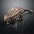 Realistic Armored Dinosaur Toy Figure With Sharp Spikes And Detailed Texture 3d model