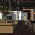 Modern Rest Area Hotel Rest Area 3d model