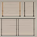 Beige Fabric Window Blinds With Wooden And Metal Frames Wall Mounted Design