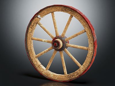 Modern Wheels Carriage Wheels 3d model