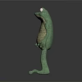 Cute Green Frog Stuffed Doll With Big Eyes And Woven Body Texture