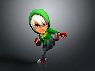 Muay Thai Free Fighting Athlete Muay Thai Athlete Boxer Athlete Sanda 3d model