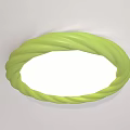 Decorative Green Ceiling Lights With Various Shapes And Twisted Edges 3d model