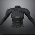 Character 3D Model Leather Armor Upper Garment With Shoulder Guards