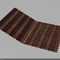 Red Tiles In Wavy Arrangement With Curved Layout Design Details