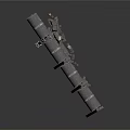 Sturdy Industrial Metal Structure With Roofed Top Multiple Pillars And Grid Panels