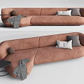Modern corner sofa multiplayer corner sofa 3d model