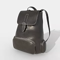 Classic Leather Backpack With Flap Closure Front Pocket And Adjustable Shoulder Strap 3d model