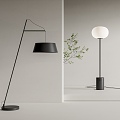 Modern floor lamp combination 3d model