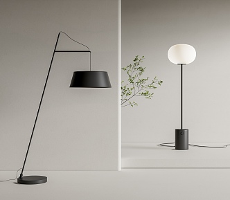 Modern floor lamp combination 3d model