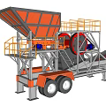 Mobile Industrial Crushing Equipment With Hopper Guardrail Drum Conveyor And Trailer Chassis
