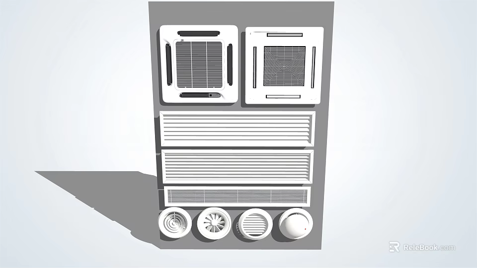 Air Conditioner Vents With Various Designs For Interior Decoration And Functionality 3d model