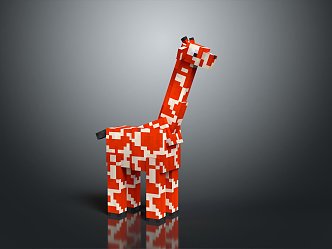 Giraffe Low Model Giraffe African Animal Toy Giraffe Muppet Toy Animal Cartoon Giraffe 3d model