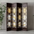 New Chinese-style screen partition 3d model
